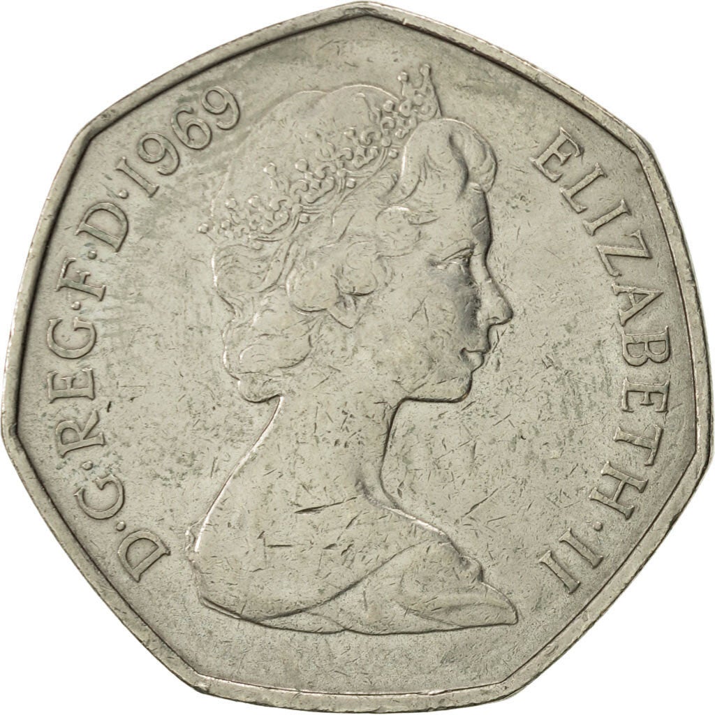 50 New pence Britanniques année 1969