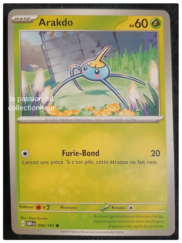 Carte pokémon de Arakdo 006/197