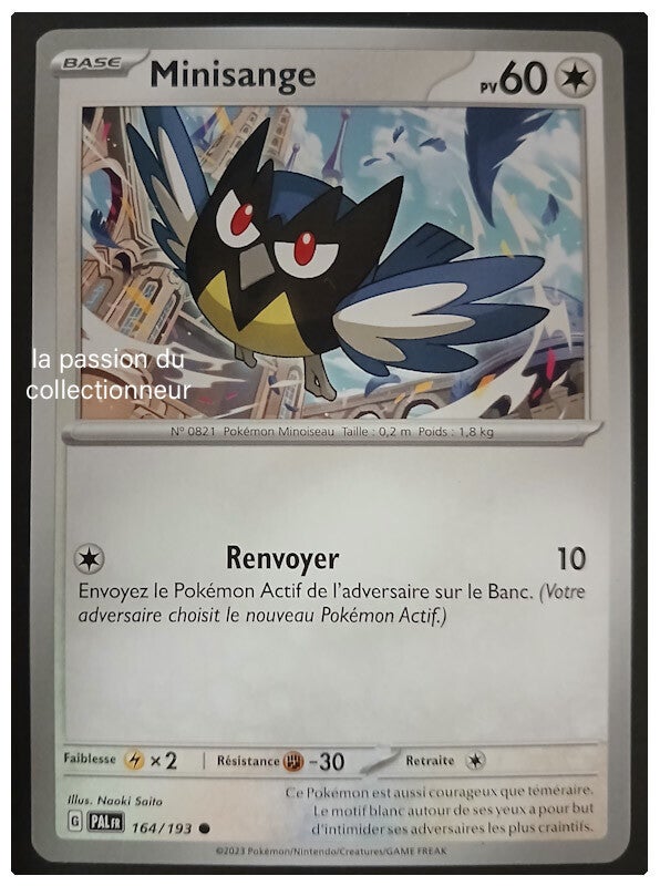 Carte pokémon de Minisange 164/193