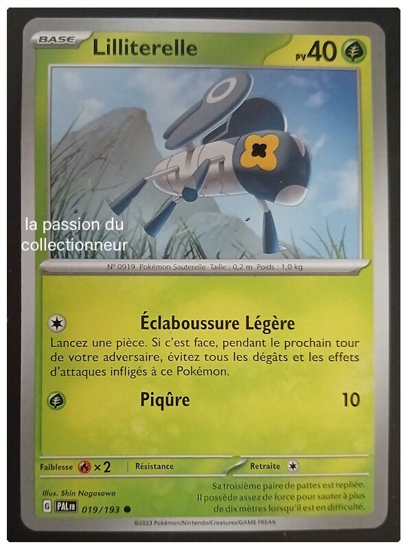 Carte pokémon de Lilliterelle 019/193