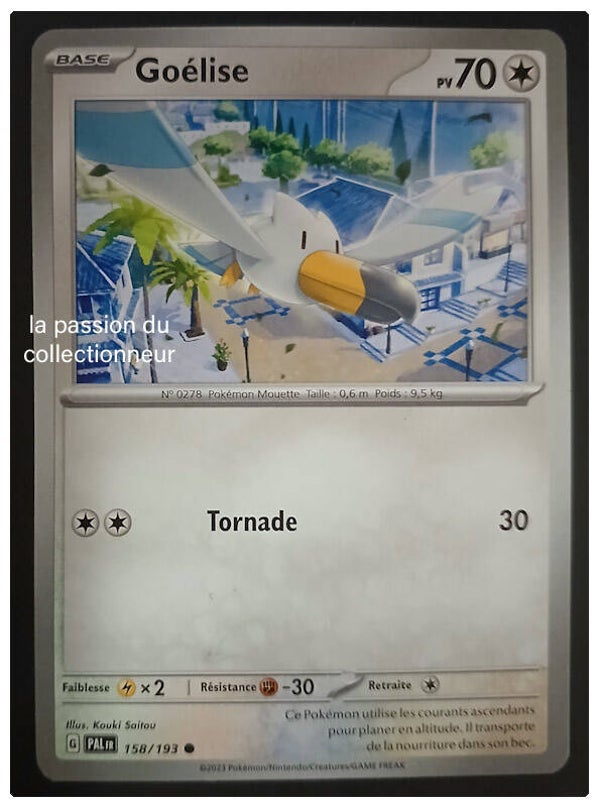Carte pokémon de Goélise 158/193