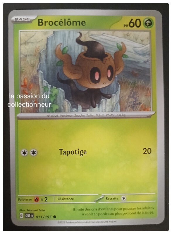 Carte pokémon de Brocélôme 011/197