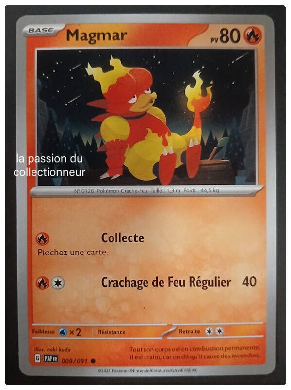 Carte pokémon de Magmar 009/091