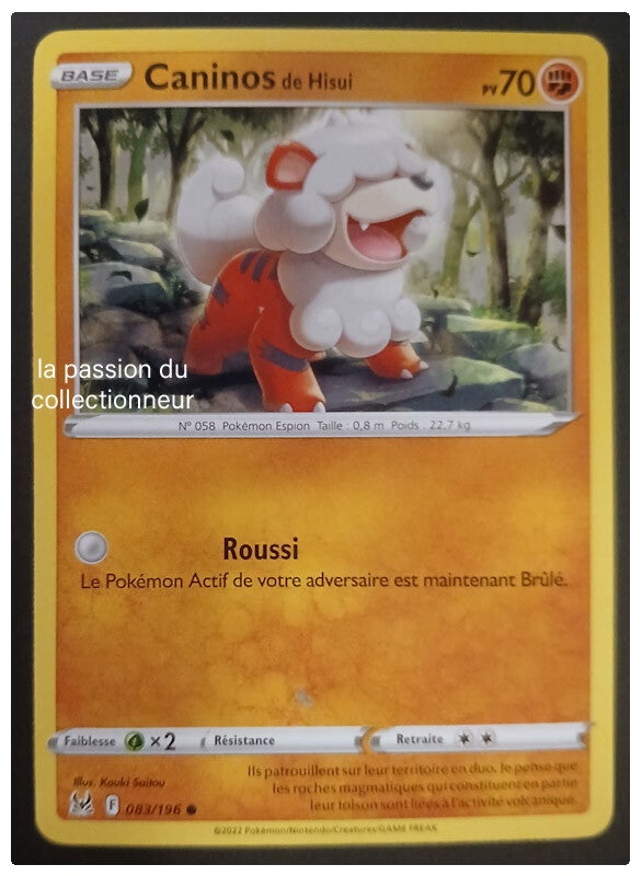 Carte pokémon de Caninos 083/196