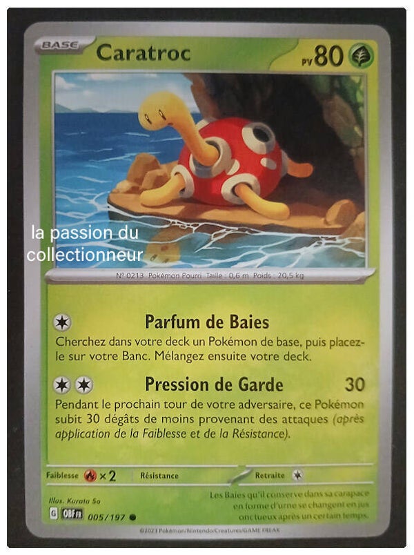 Carte pokémon de Caratroc 005/197