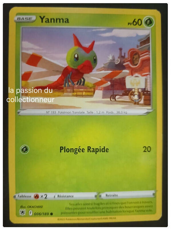 Carte pokémon de Yanma 006/189