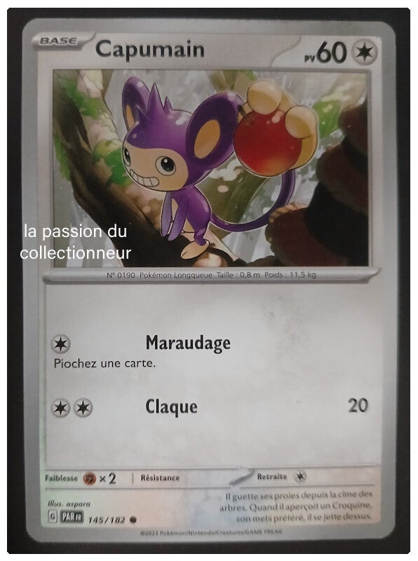 Carte pokémon de Capumain 145/182