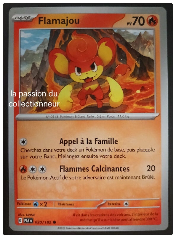 Carte pokémon de Flamajou 020/182