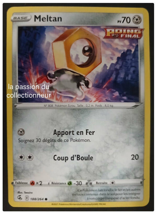 Carte pokémon de Meltan 188/264