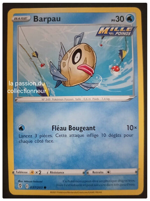 Carte pokémon de Barpau 037/203