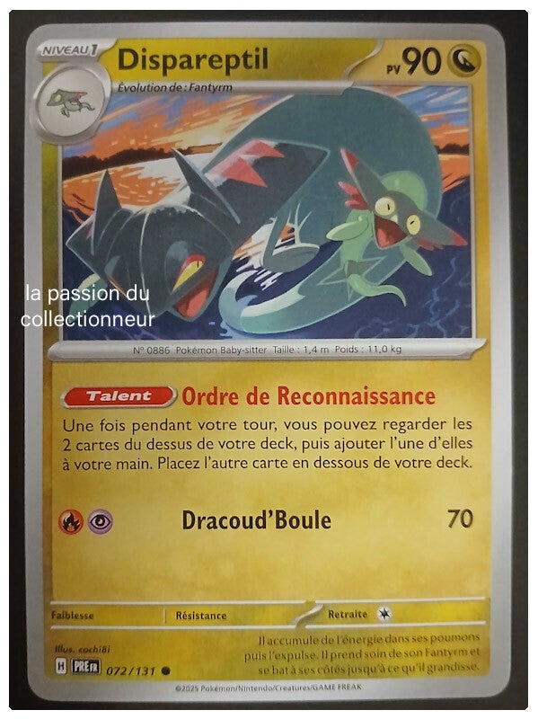 Carte pokémon de Dispareptil 072/131