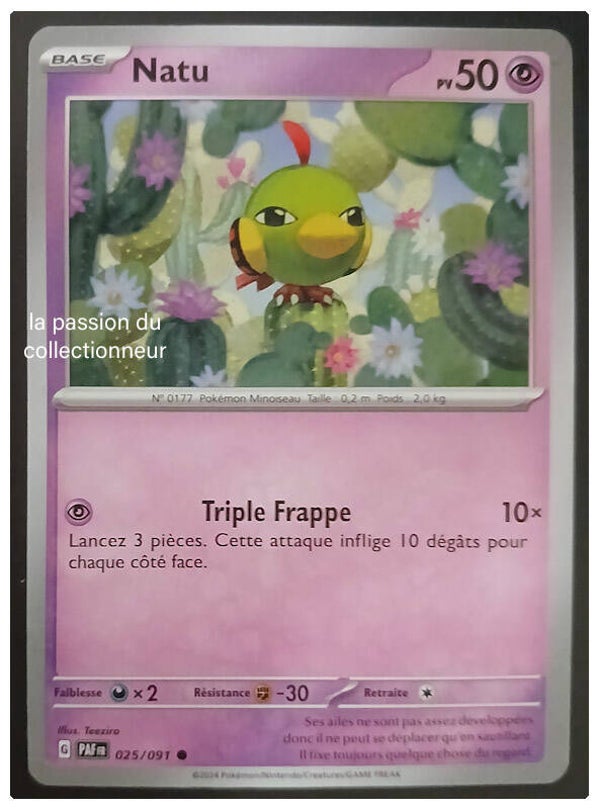Carte pokémon Natu 025/091