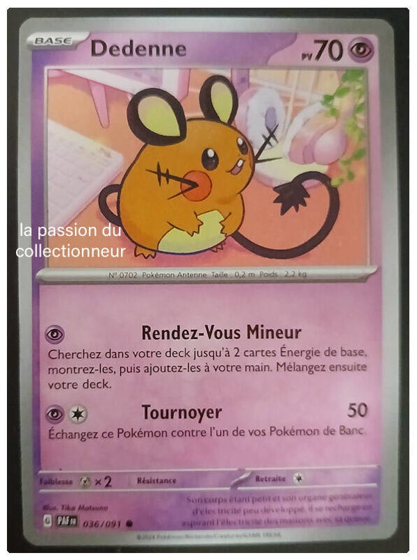 Carte pokémon de Dedenne 036/091