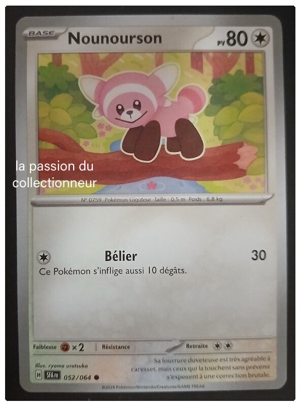 Carte pokémon de Nounourson 052/064