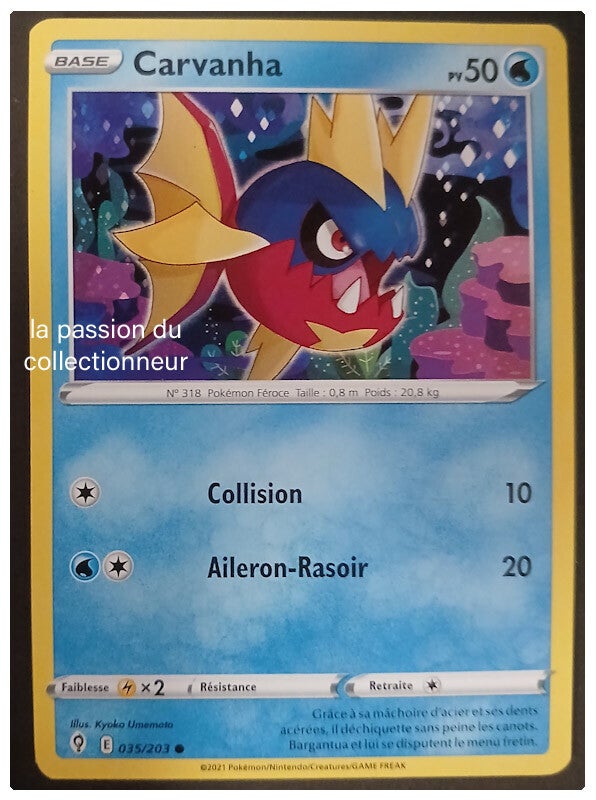 Carte pokémon de Carvanha 035/203
