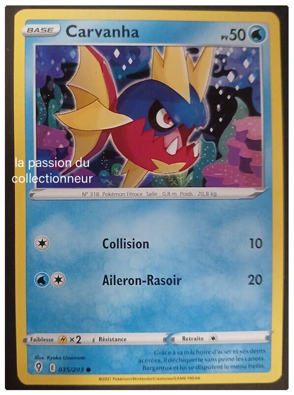 Carte pokémon de Carvanha 035/203