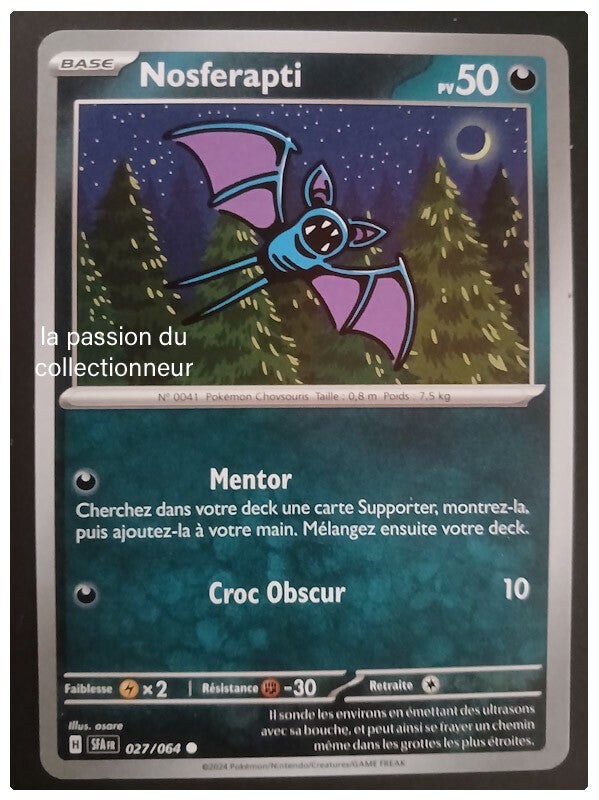 Carte pokémon de Nosferapti 027/064