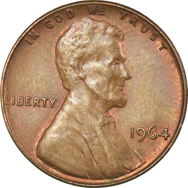 One cent d'Amérique année 1964