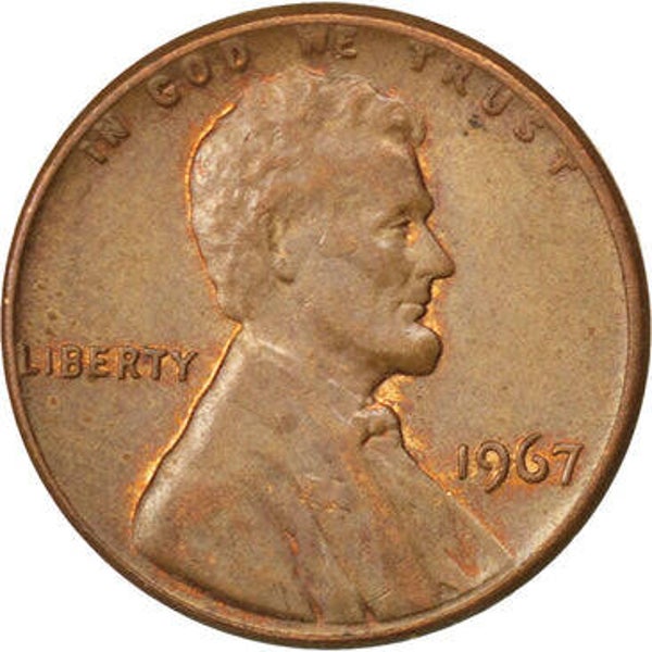 One cent d'Amérique année 1967