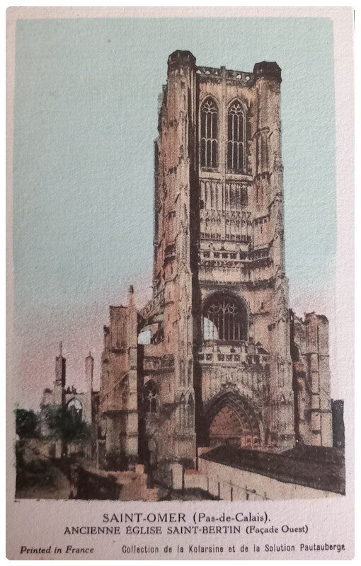 Carte postale de l'église saint bertin de saint omer