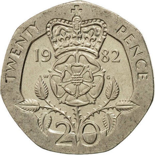 20 twenty pence Britanniques année 1982