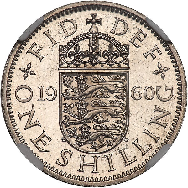 One shilling Britanniques année 1960