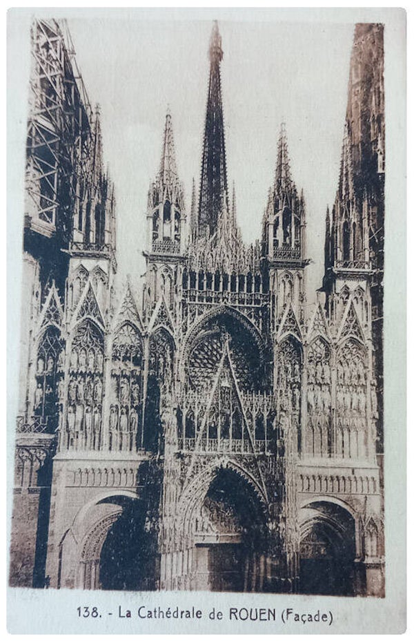 Carte postale de Rouen la cathédrale