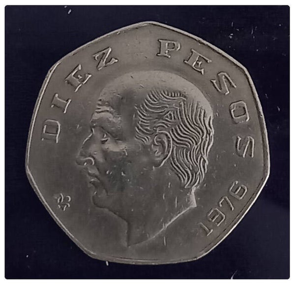 10 pesos du Mexique année 1976