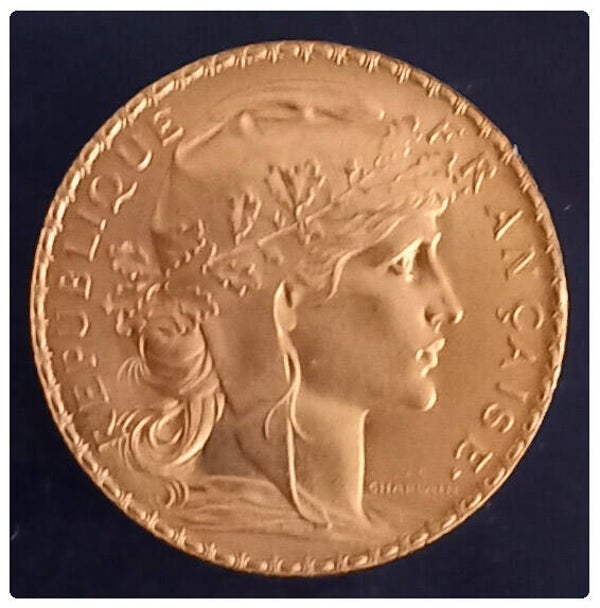 20 franc or coq et marianne année 1907