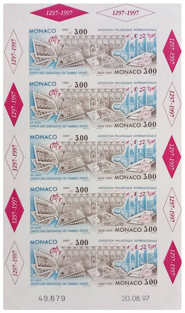 Timbre Feuillet de Monaco neuf numéro 78 ●