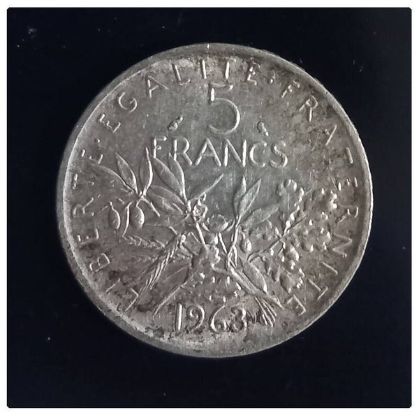 5 franc semeuse argent année 1963