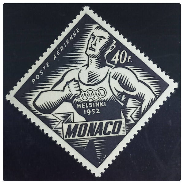Timbre poste aérienne de Monaco neuf avec charnière numéro 51 ●
