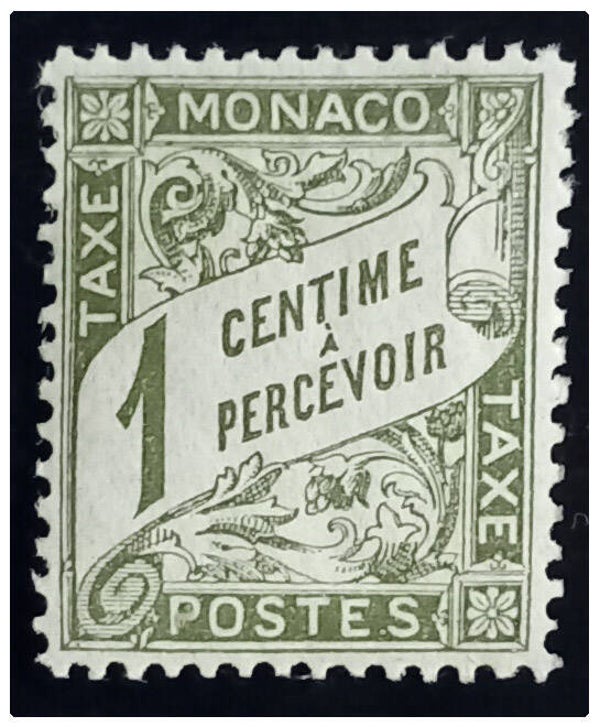 Timbre taxe de Monaco neuf numéro 1 ●