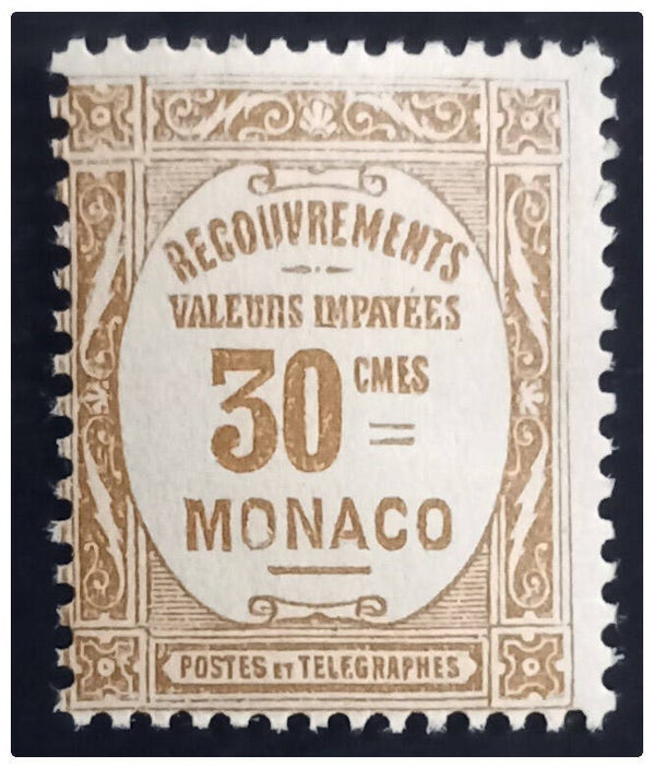 Timbre taxe de Monaco neuf numéro 15 ●