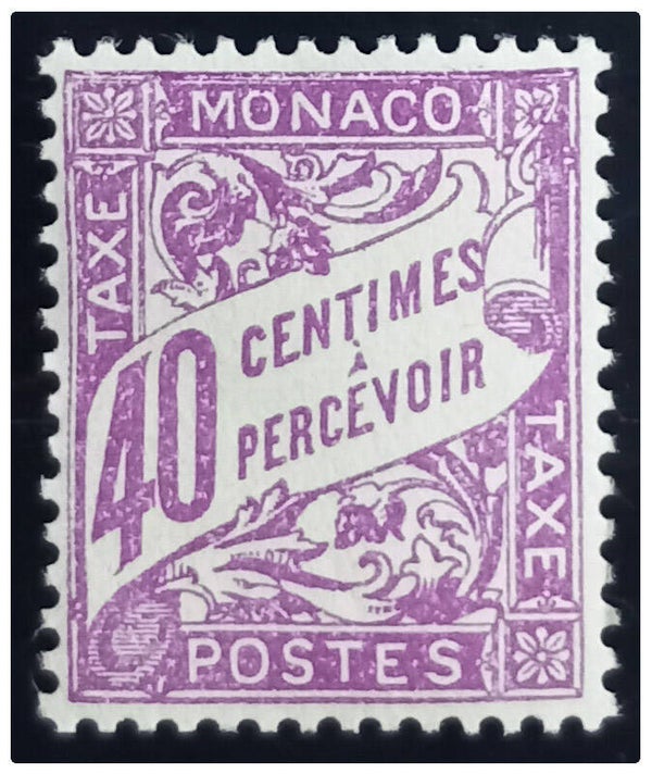 Timbre taxe de Monaco neuf numéro 19 ●