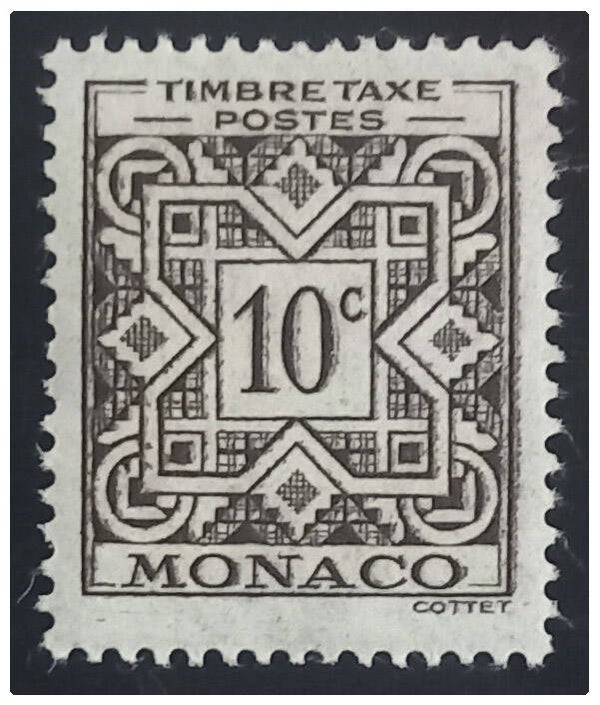 Timbre taxe de Monaco neuf numéro 29 ●