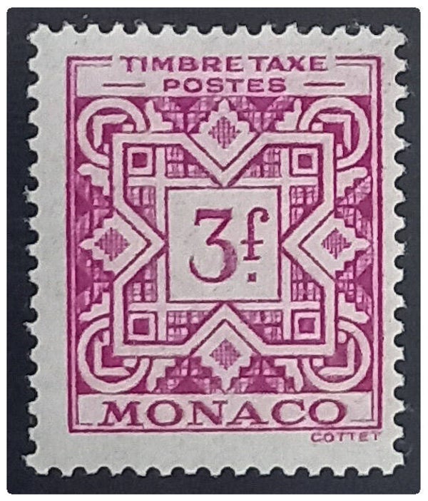 Timbre taxe de Monaco neuf numéro 34 ●