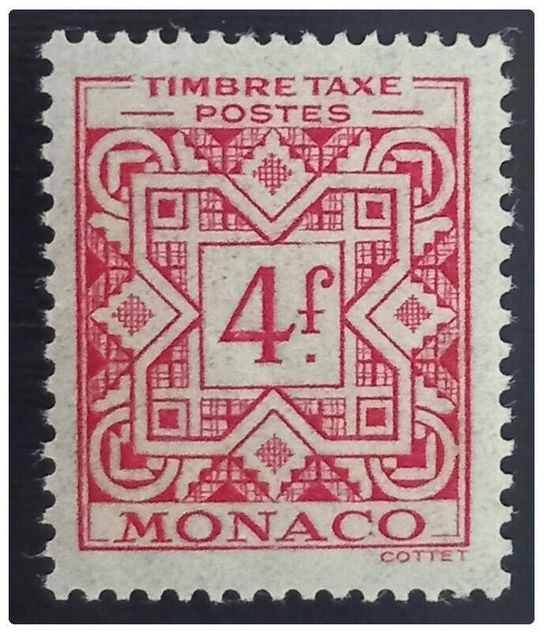 Timbre taxe de Monaco neuf numéro 35 ●