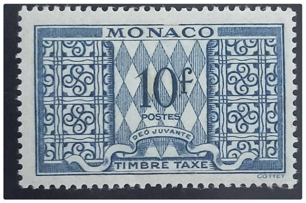 Timbre taxe de Monaco neuf numéro 37 ●
