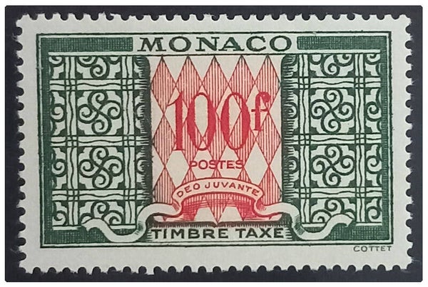 Timbre taxe de Monaco neuf numéro 39 ●
