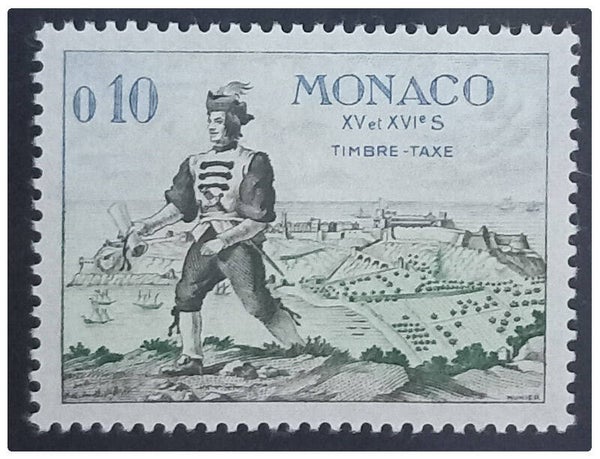 Timbre taxe de Monaco neuf numéro 59 ●