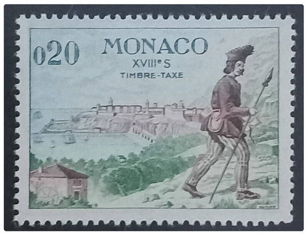 Timbre taxe de Monaco neuf numéro 60 ●