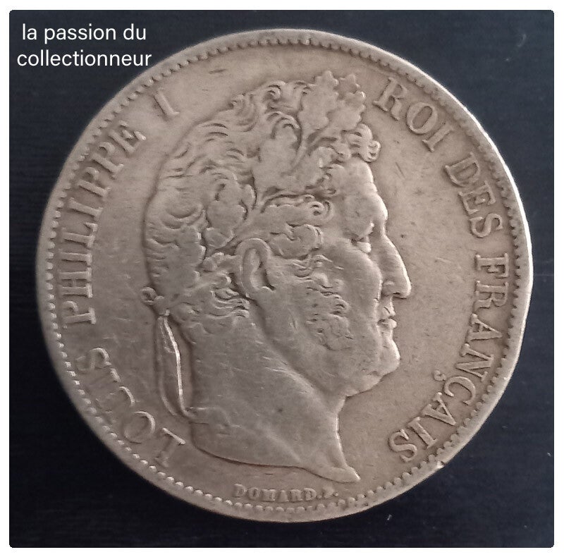 Monnaies 5 franc argent Louis Philippe I année 1844 A