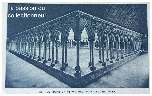 Carte postale du mont Saint Michel le cloitre