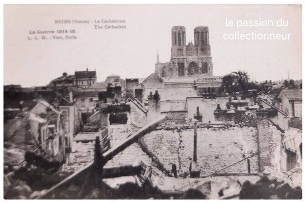 Carte postale de reims la cathédrale