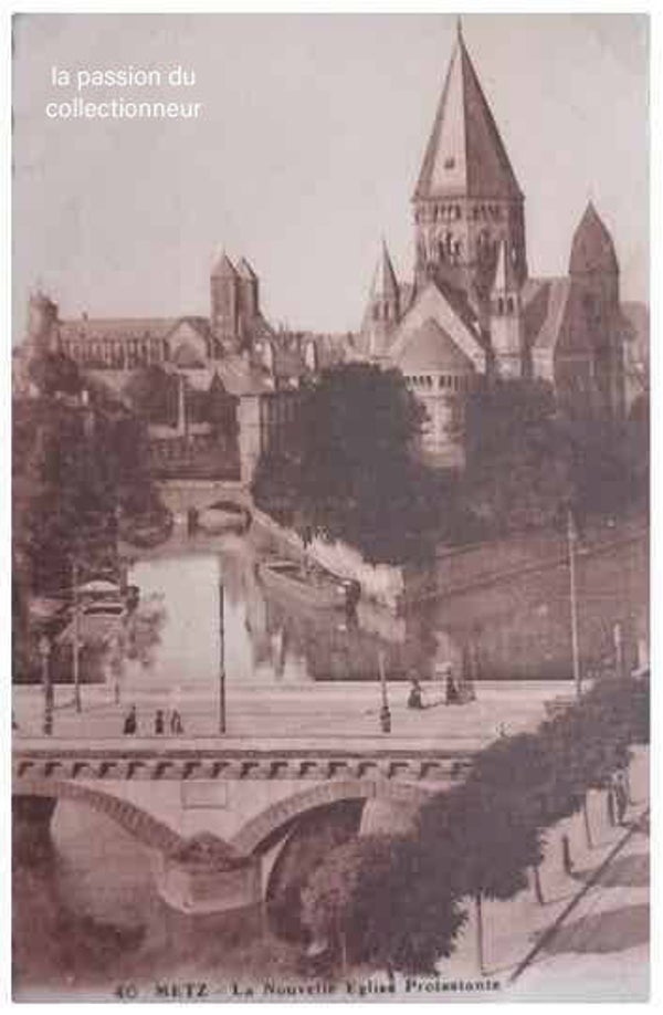 Carte postale de metz la nouvelle église prostestante
