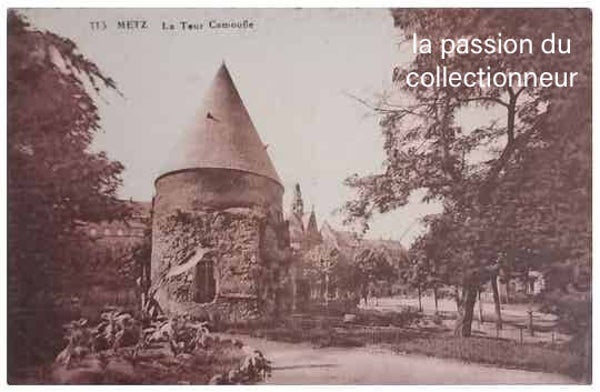 Carte postale de metz la tour camouflé