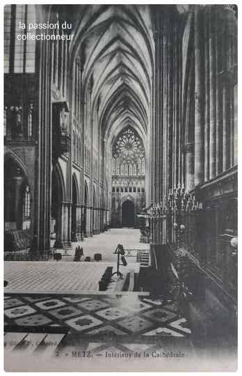 Carte postale de metz intérieur de la cathédrale