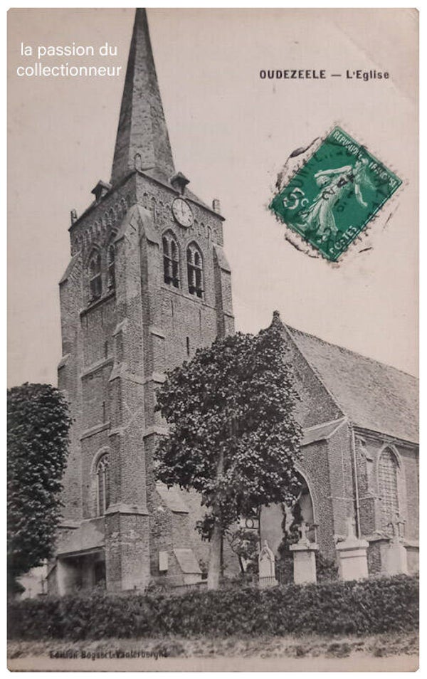 Carte postale de Oudezeele l'église