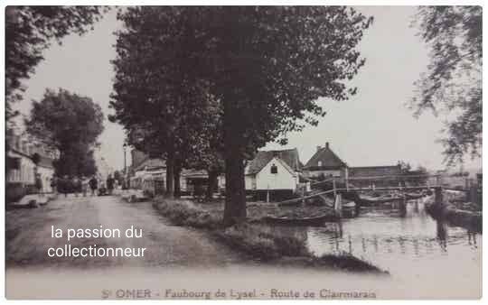 Carte postale de St Omer faubourg de lysel route de clairmarais